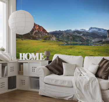 Tapisserie murale paysage vue sur les alpages - TenStickers