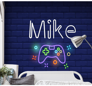 Tapisserie murale personnalisé manette console - TenStickers
