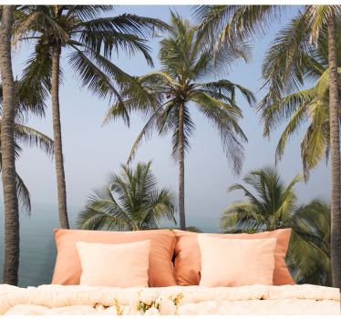 Tapisserie nature paysage de palmiers - TenStickers