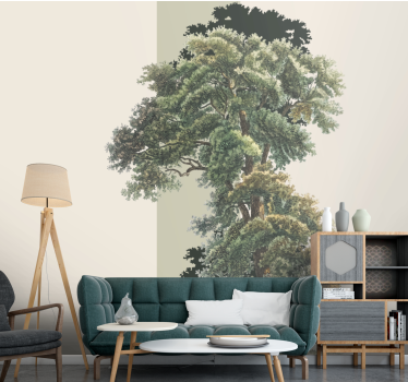 Tapisserie nature paysage feuillu coloré - TenStickers