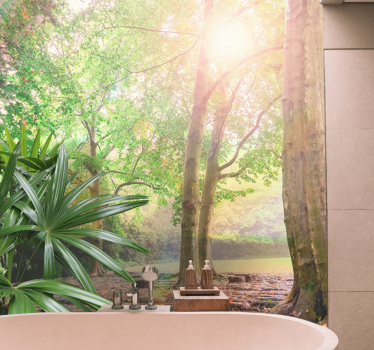 Tapisserie nature sérénité verdoyante luxuriante - TenStickers
