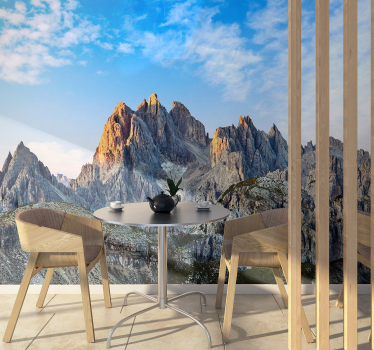 Tapisserie murale paysage vue montagneuse - TenStickers
