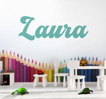 Tapisserie personnalisable nom en cursive - TenStickers