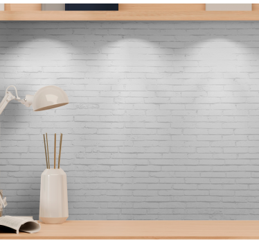Tapisserie textures et motifs brique blanche - TenStickers
