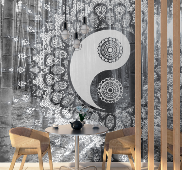 Tapisserie zen mandala yin yang - TenStickers