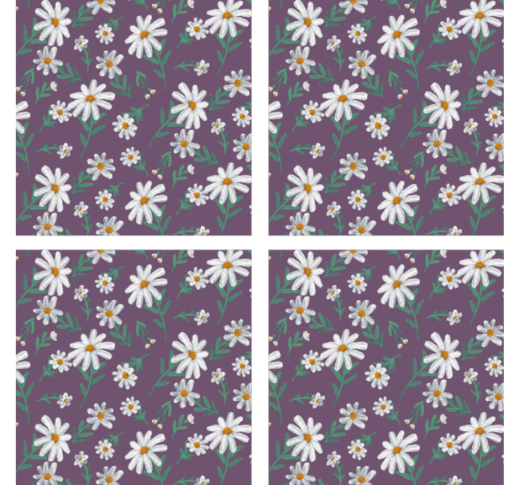 Sous verre motif floral violet - TenStickers