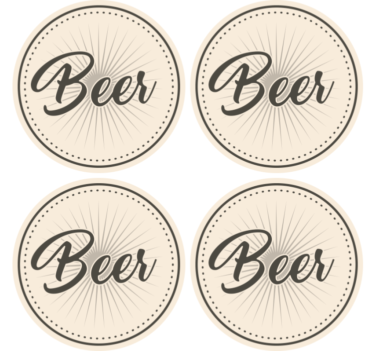 dessous de verre biere Texto cerveza - TenStickers