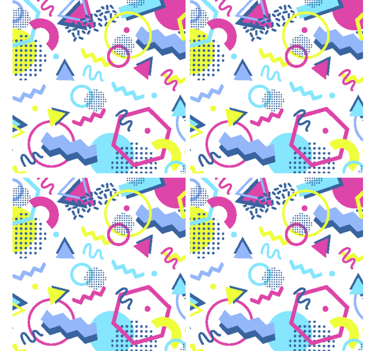 Sous verre geek motifs géométriques colorés - TenStickers