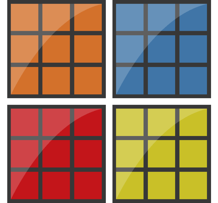 Dessous de verre Rubik's cube - TenStickers