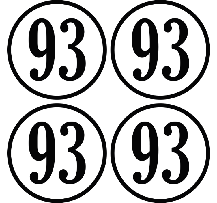 Dessous de verre numéro personnalisé - TenStickers