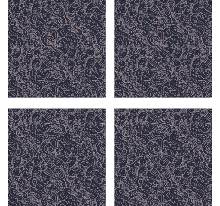 Sous verre motif abstrait complexe - TenStickers