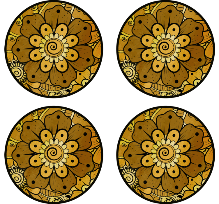 Sous verre motif floral complexe - TenStickers