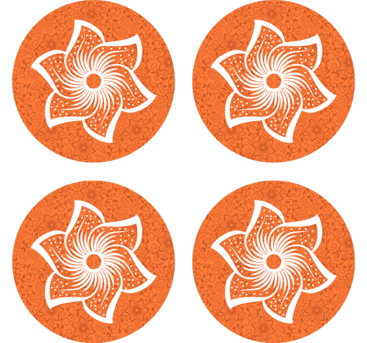 Sous verre bière fleur d'orange élégante - TenStickers