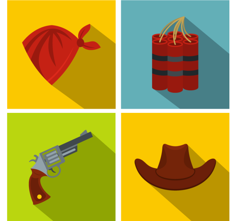 Sous verre geek chapeau de cowboy et dynamite - TenStickers