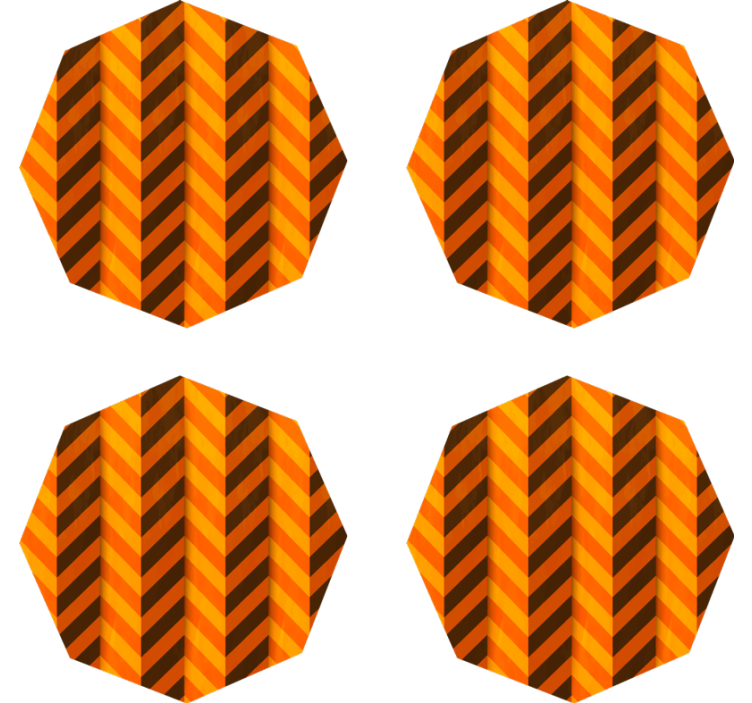 Sous verre halloween motif chevron orange - TenStickers