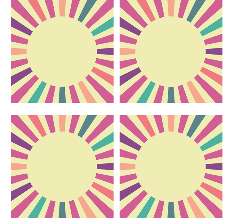 Sous verre moderne élément circulaire géométrique - TenStickers