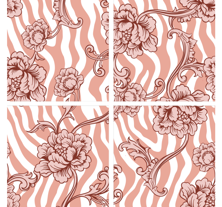Sous verre motif vague floral - TenStickers