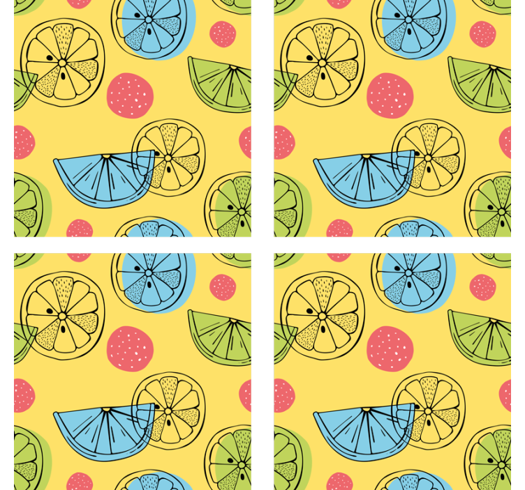 Sous verre geek motif agrumes colorés - TenStickers