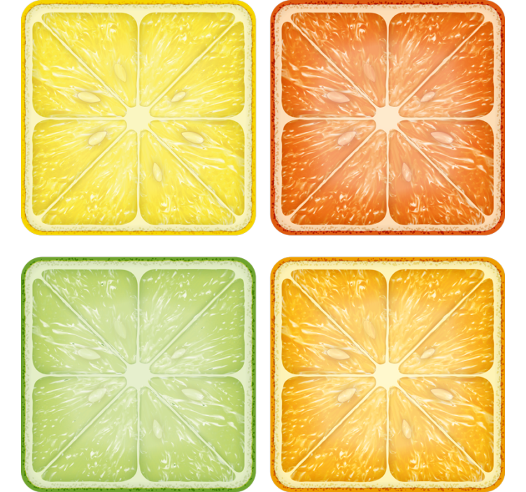 Sous verre tranche de citrus minima - TenStickers