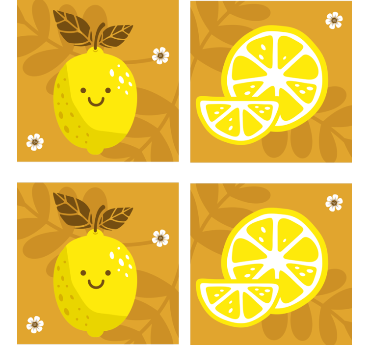 Sous verre geek citron et agrumes joyeux - TenStickers