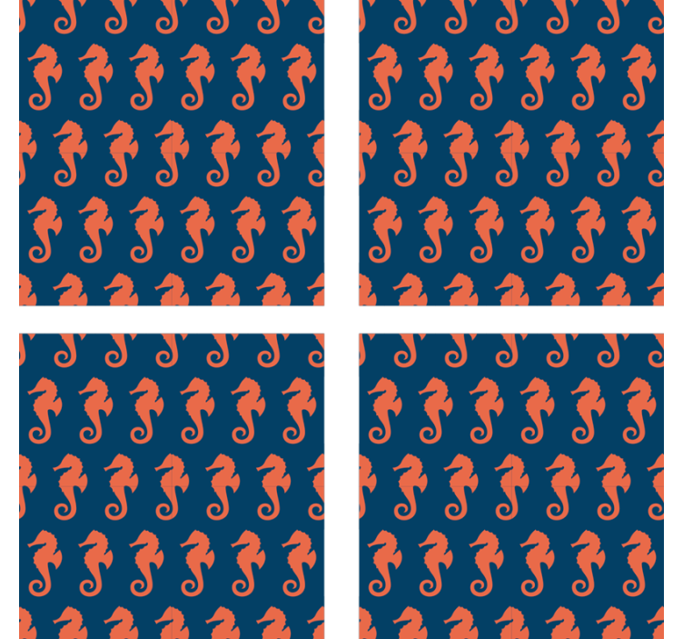 Sous verre geek motif hippocampe - TenStickers