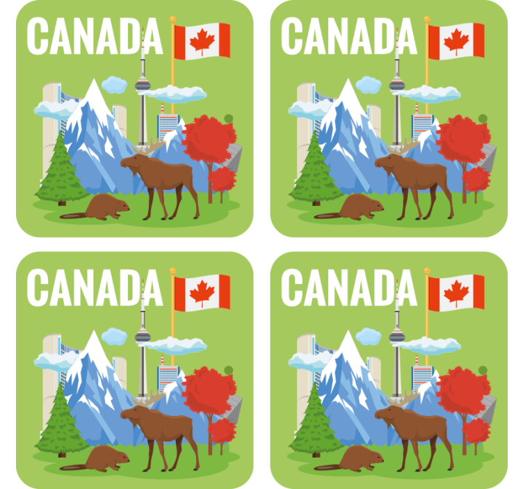 dessous de verre moderne Voyager au canada - TenStickers