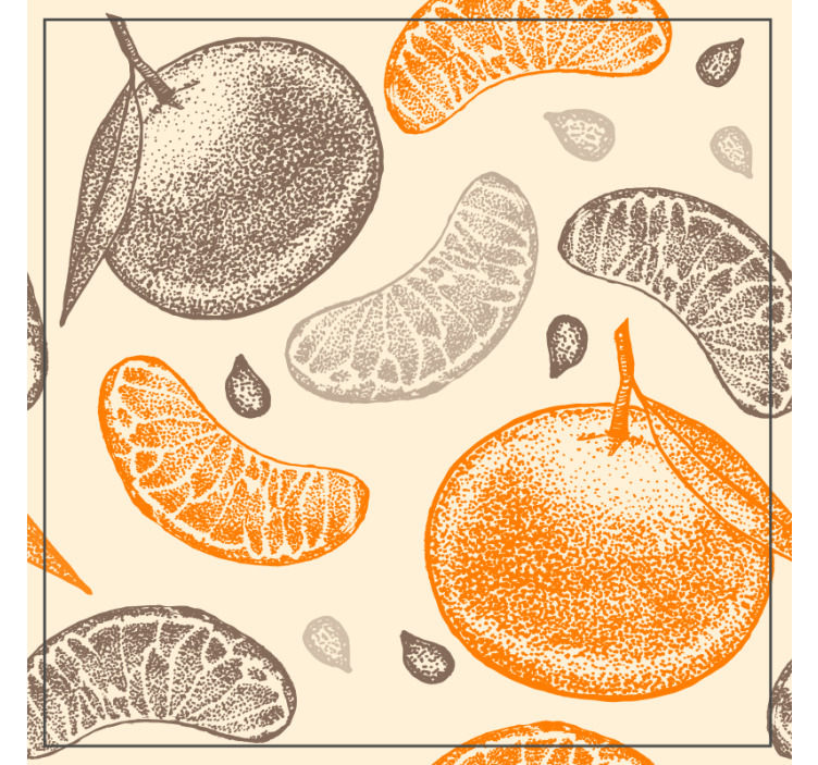 Sous verre motif de fruits citrus - TenStickers