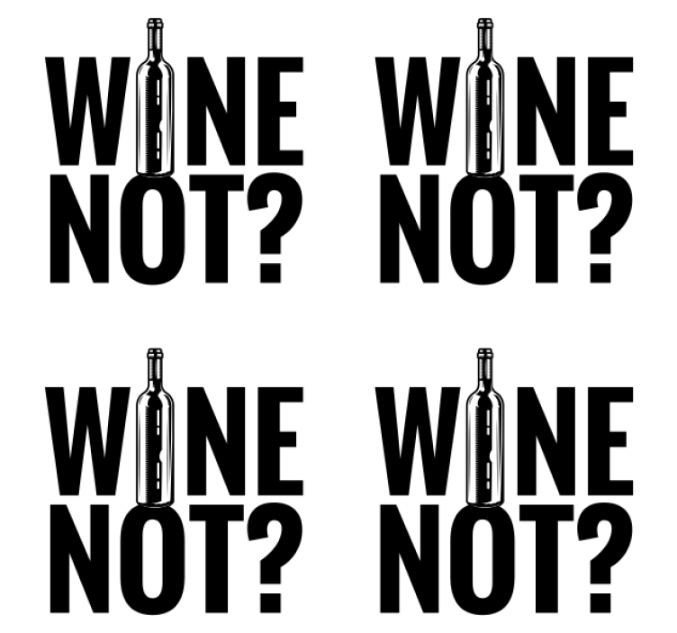 dessous de verre citation Vin pas bouteille - TenStickers