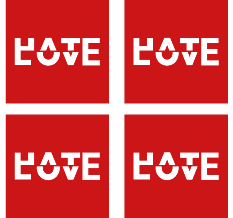 dessous de verre citation Déteste l'amour - TenStickers