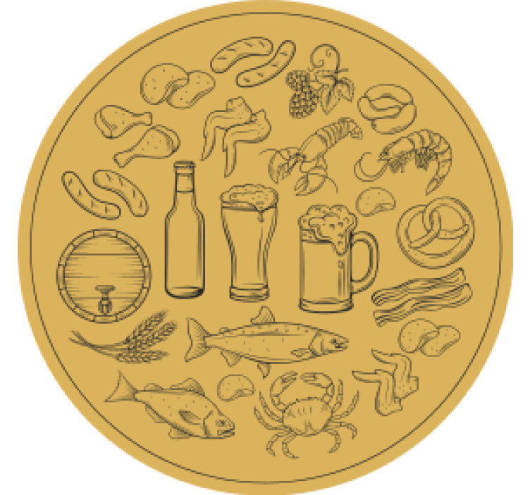 Sous verre bière icônes de nourriture et boisson - TenStickers