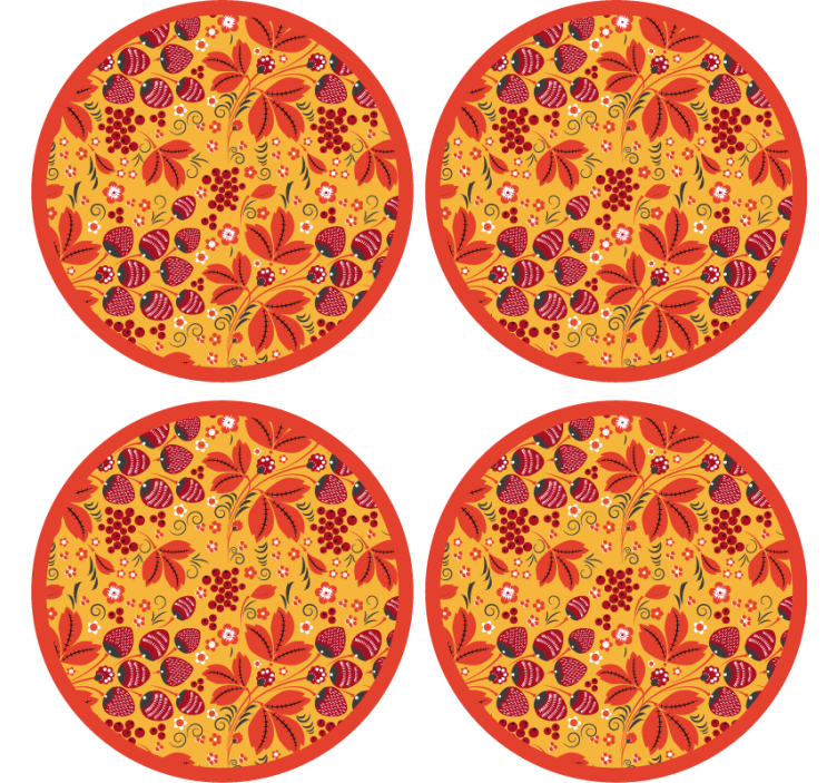 Sous verre motif floral vibrant - TenStickers