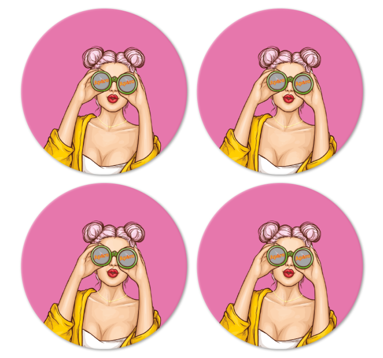 Sous verre geek personnage ludique avec lunettes - TenStickers