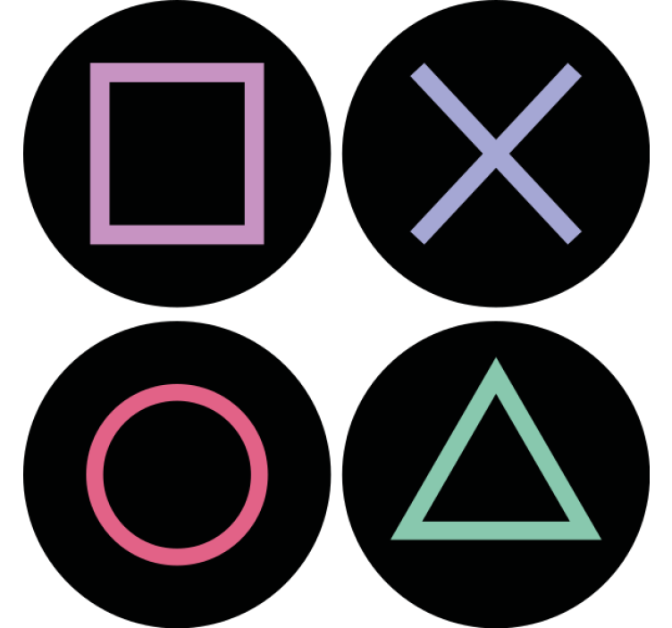 Sous verre geek motifs colorés et géométriques - TenStickers