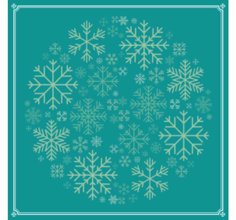 Sous verre noël motifs flocons de neige - TenStickers