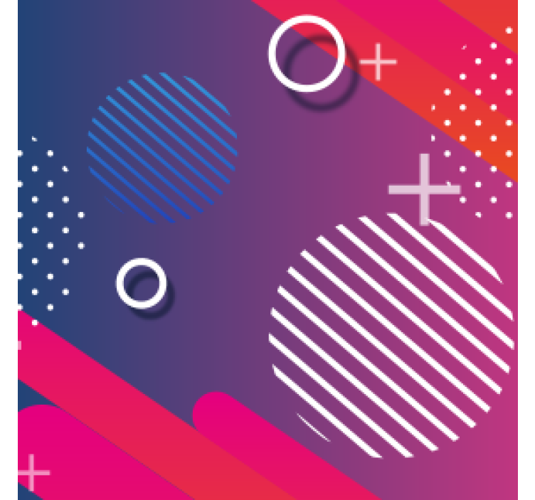 Sous verre motif géométrique avec cercles - TenStickers