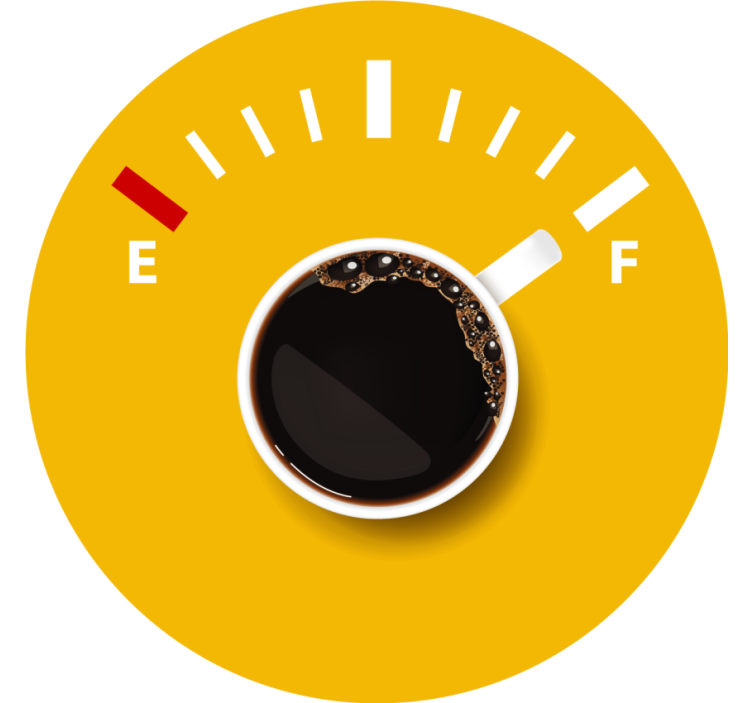Sous verre personnalisable indicateur de niveau de café - TenStickers