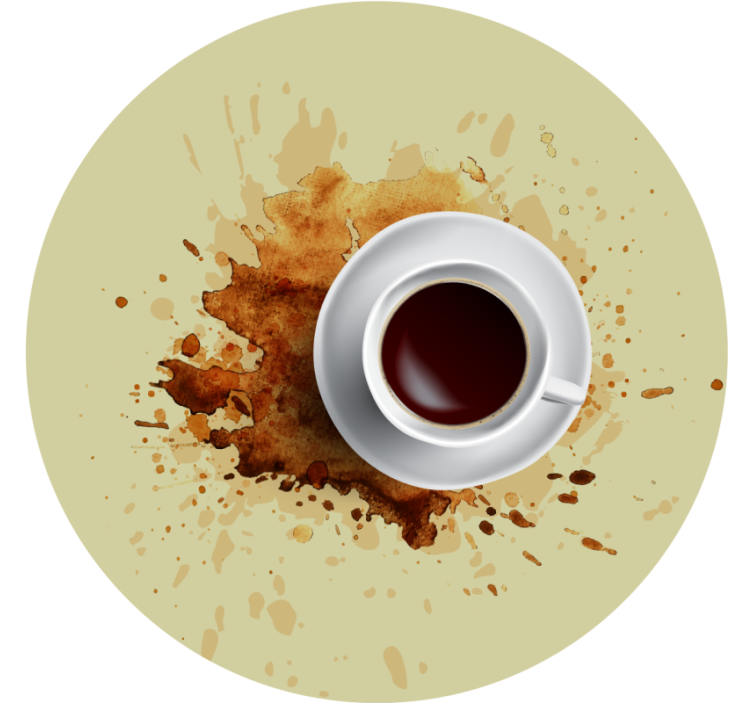 Sous verre geek tasse à café avec éclaboussure - TenStickers