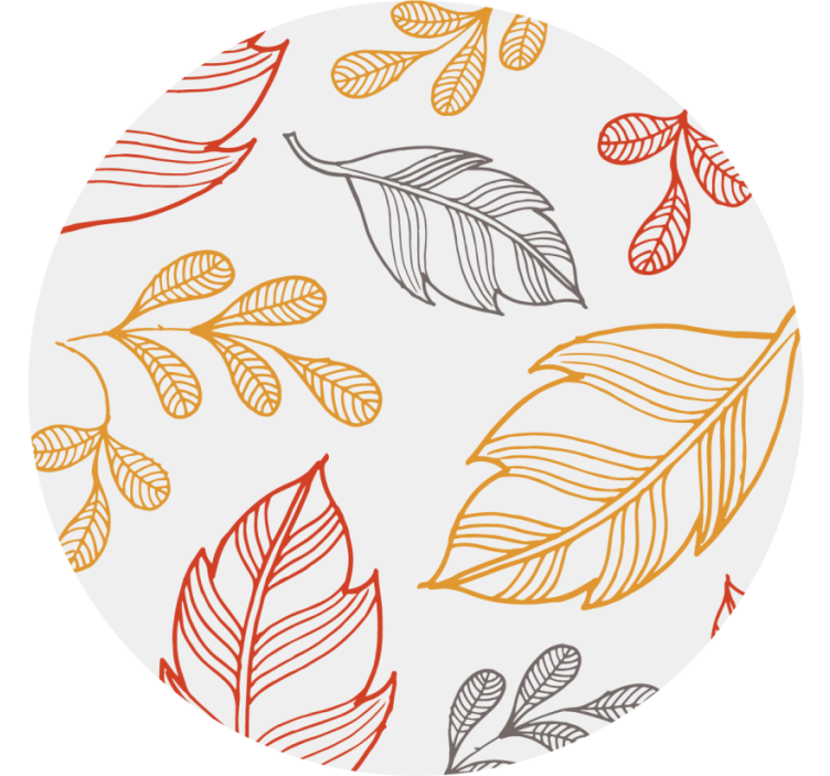 Sous verre motifs de feuilles superposées - TenStickers