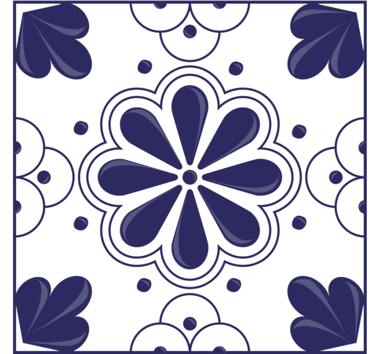 Sous verre motif floral en forme - TenStickers