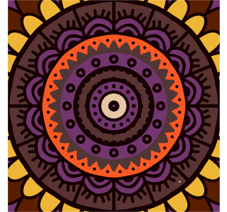 Sous verre motif circulaire complexe - TenStickers