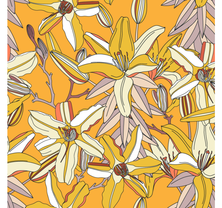 Sous verre bière motif floral vibrant - TenStickers