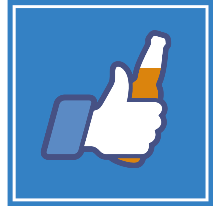 Sous verre bière thumbs up boisson - TenStickers
