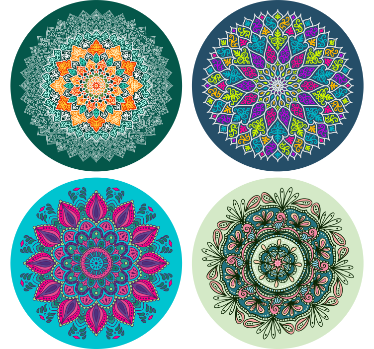 Sous verre motifs de mandala élaborés - TenStickers
