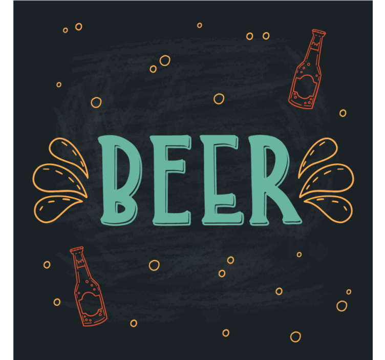 Sous verre bière concept de brassage amusant - TenStickers