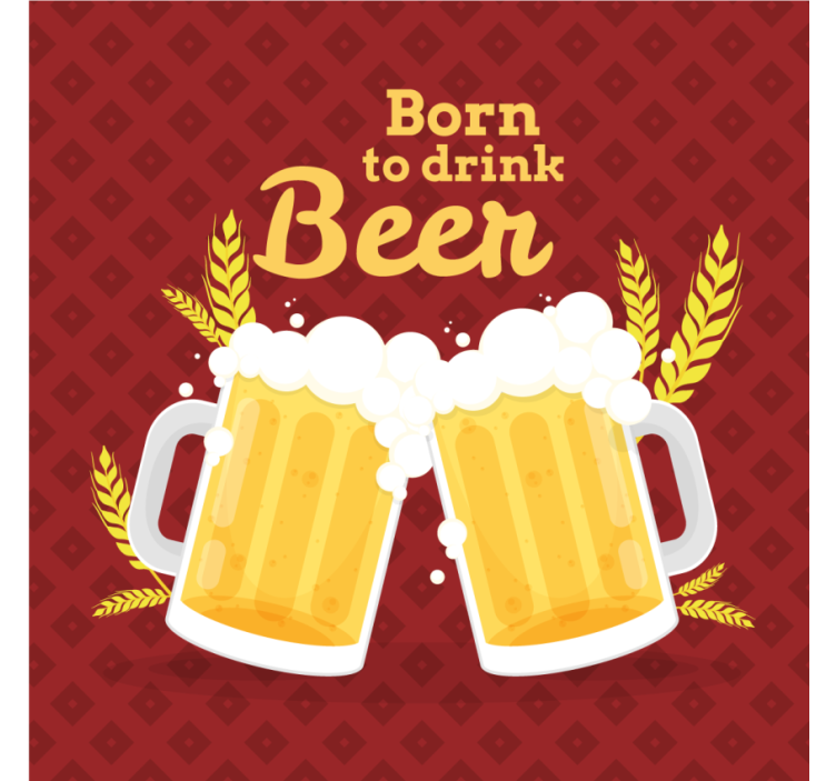 Sous verre bière santé avec des bières - TenStickers