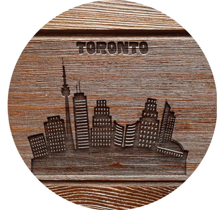 Sous verre vintage silhouette de toronto - TenStickers