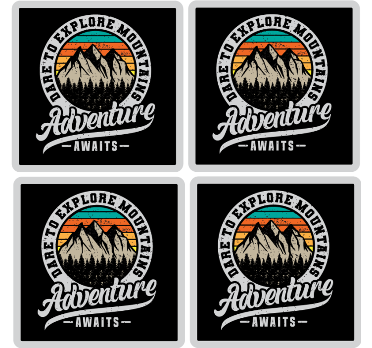 Sous verre citation aventure en montagne - TenStickers