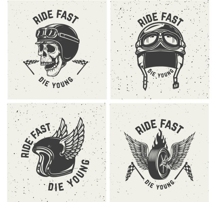 Dessous de verre biere Emblème de sport automobile vintage - TenStickers