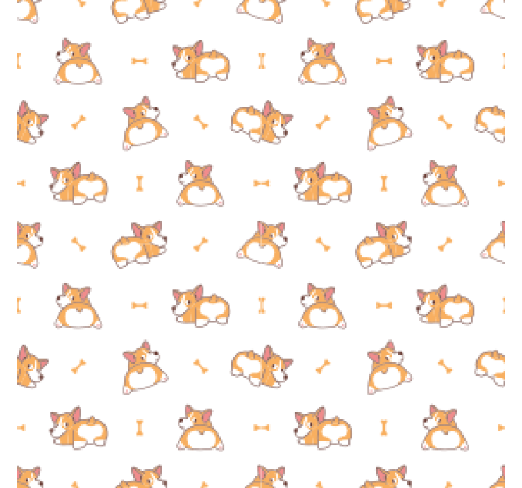 Sous verre geek motif corgi amusant - TenStickers