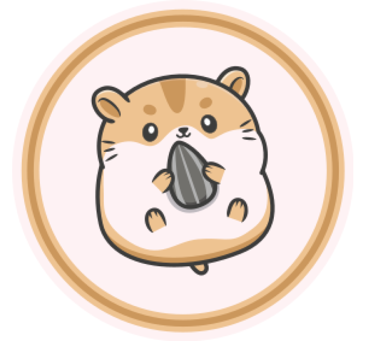Sous verre geek hamster mignon tenant une graine - TenStickers